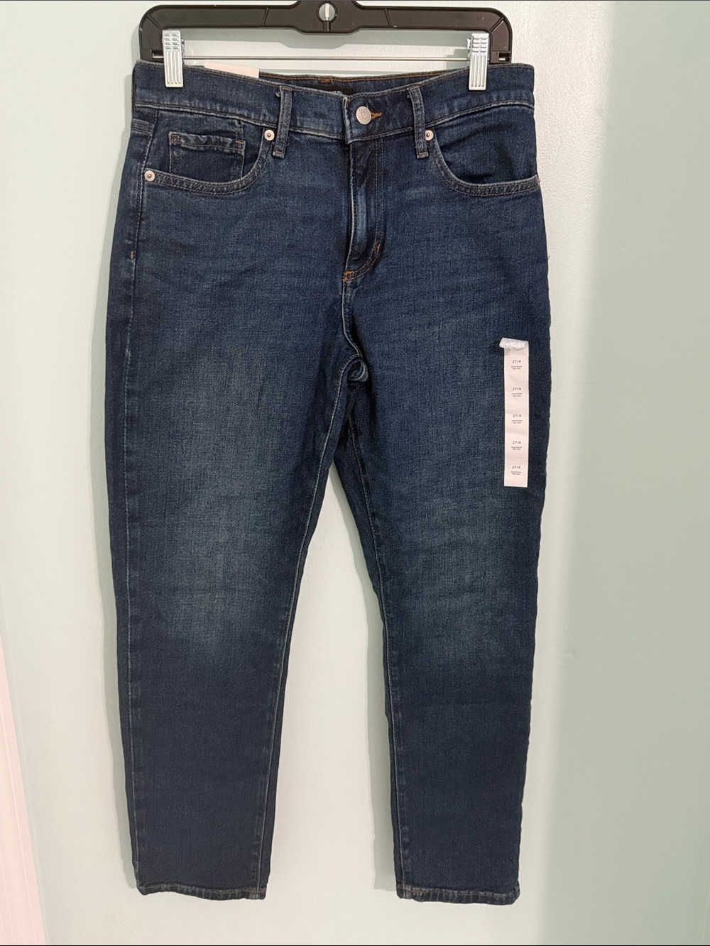 Banana Republic Women's Dark Girlfriend Mid-Rise Blue Jeans